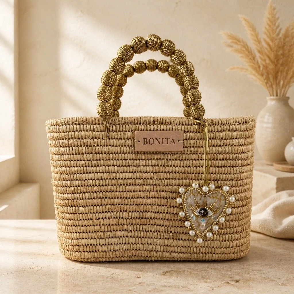 Bonita Raffia Palm - Amore Gold