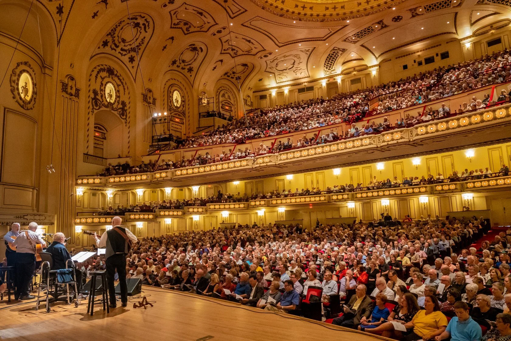 The final concert of the St. Louis Jesuits at the Powell Theater in St. Louis, Missouri (September 29, 2019).
