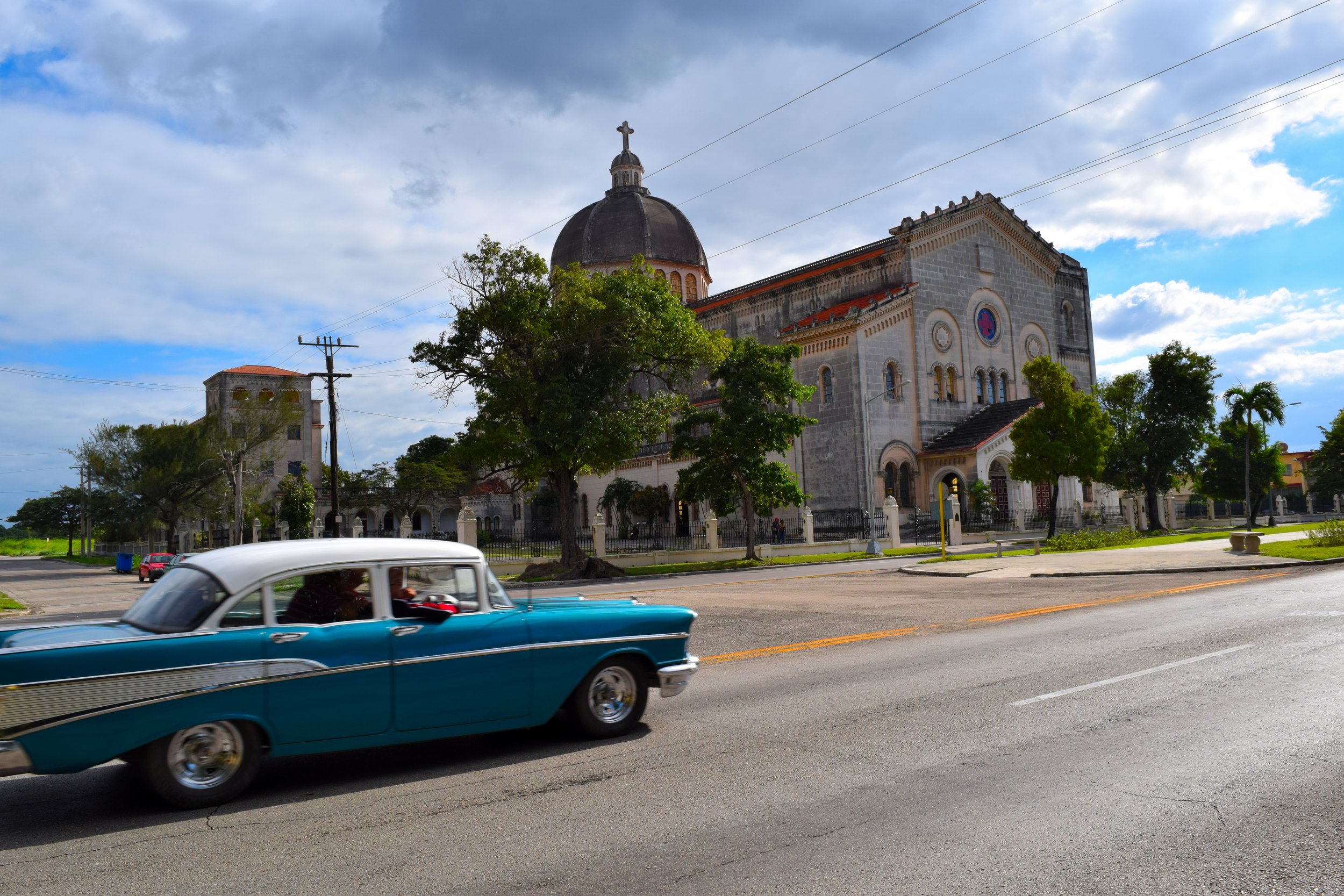 Crossing the street into a time capsule in Cuba.