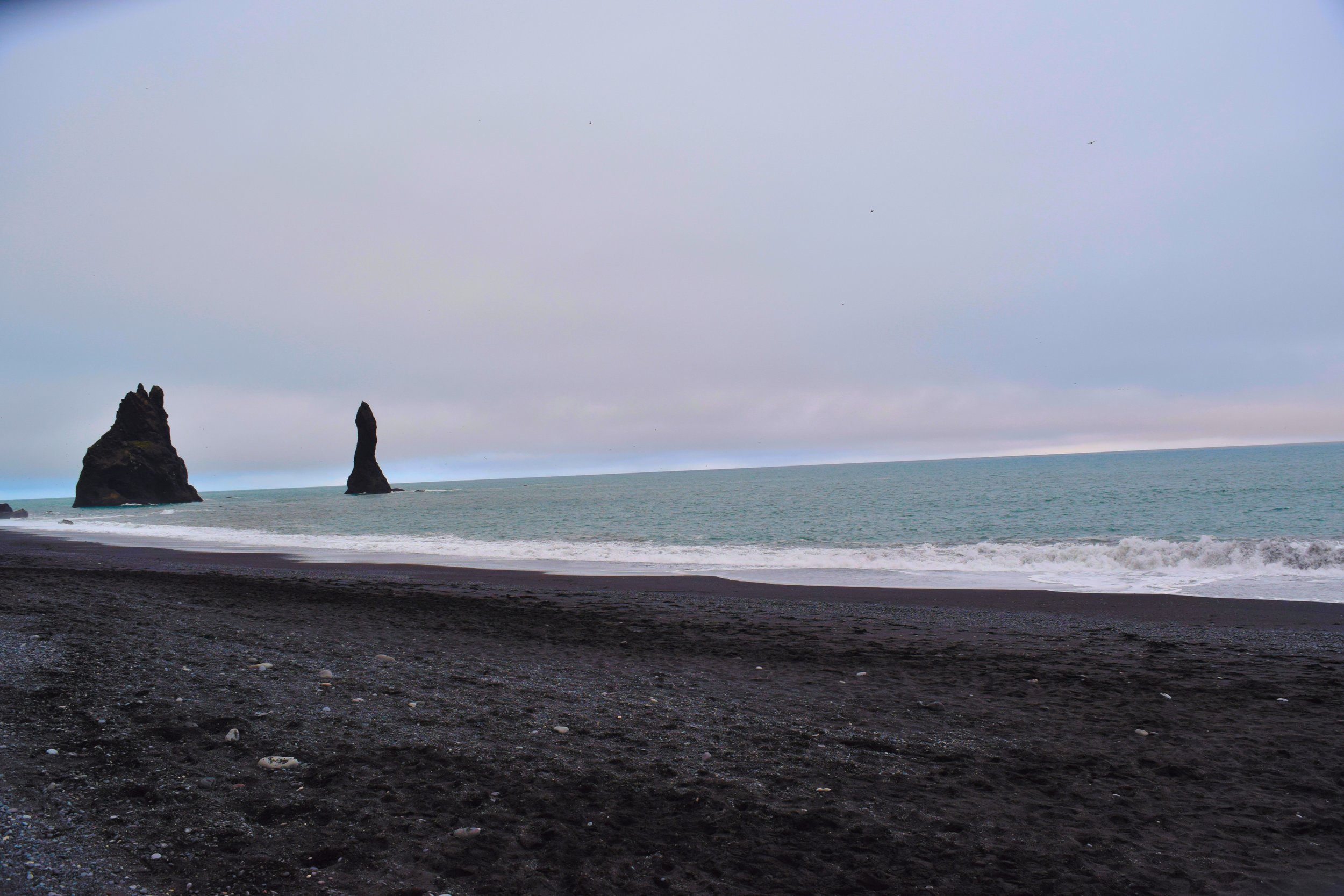Black sand beach at Reynisfjara, Iceland.