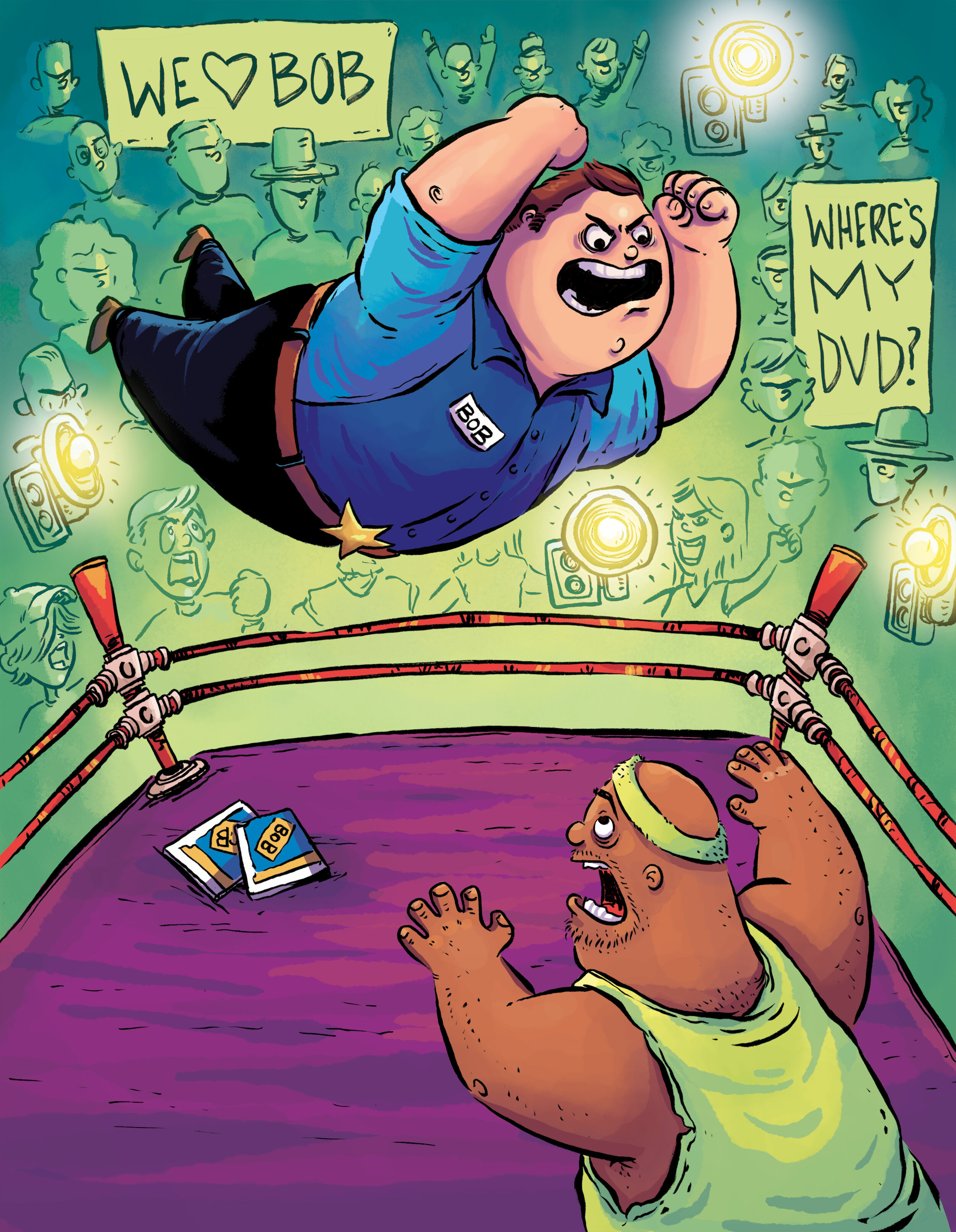 Blockbuster Bob illustration Billi French