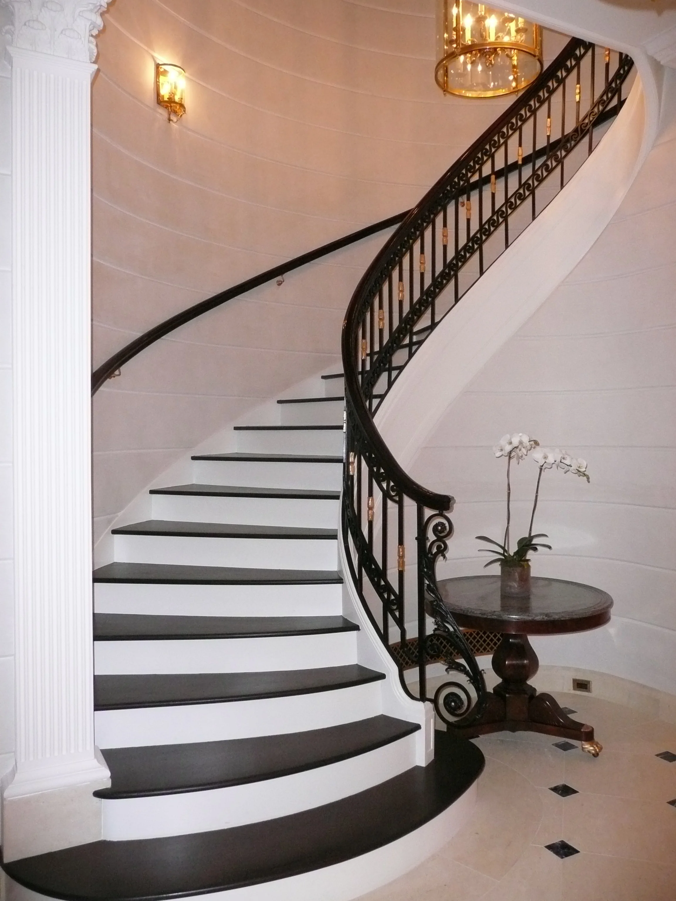 Private townhouse handrails