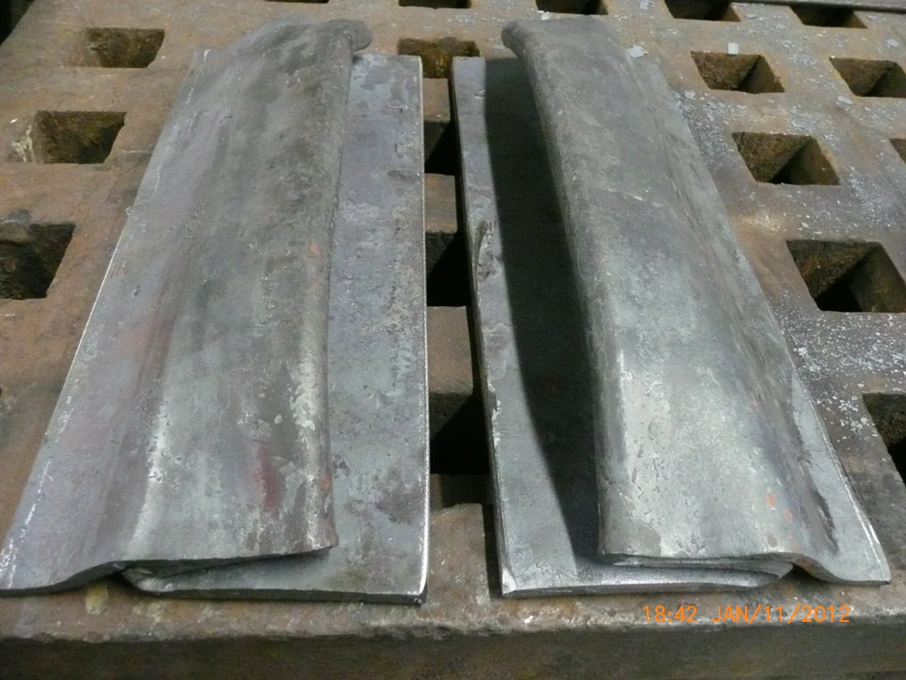 Folded steel door pulls