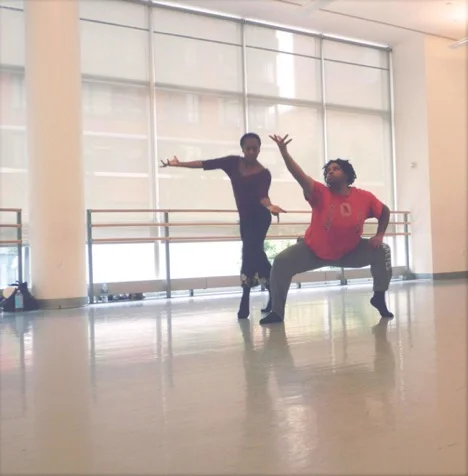 DeAngelo dancing with Francesca Harper. Photo by Eriko Iisaku.