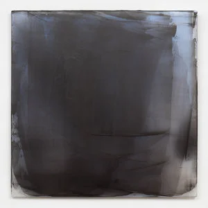 Graphite Veil 8 , 11 x11 inches, acrylic on acrylic panel, 2018. Image Courtesy of Debra Ramsay.