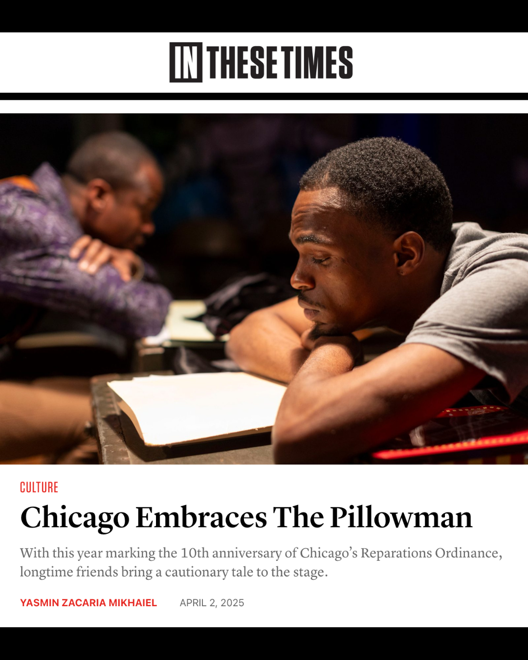 Chicago Embraces The Pillowman
