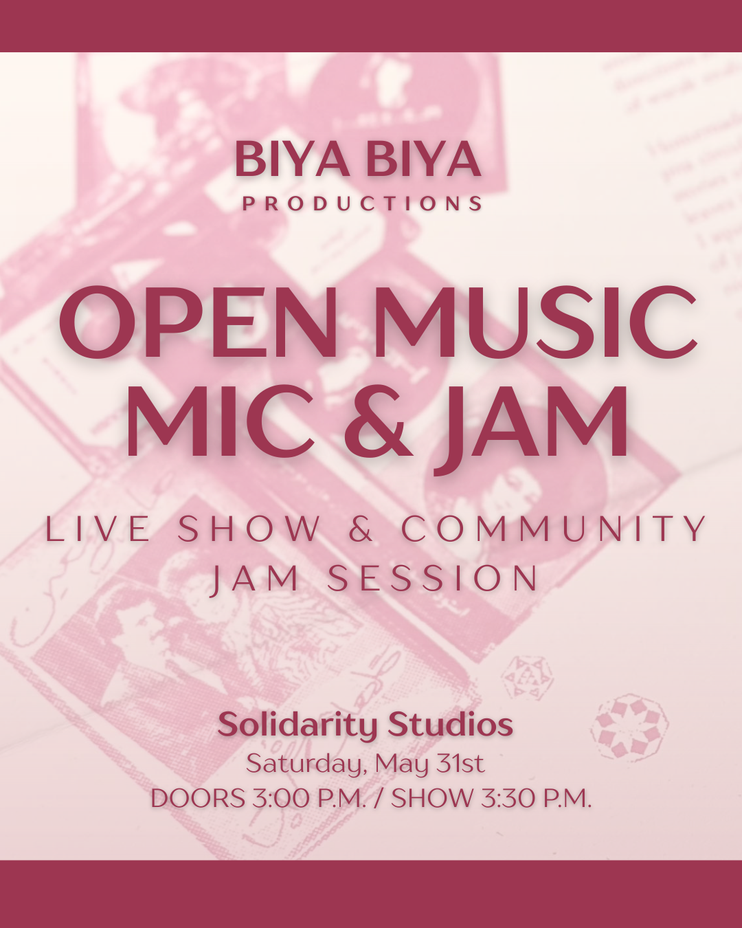 BIYA BIYA: Open Music Mic &amp; Jam