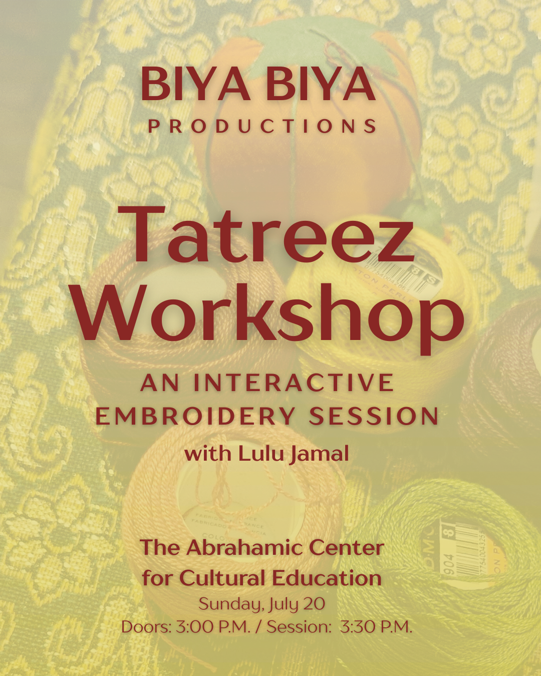 BIYA BIYA: Tatreez Workshop 