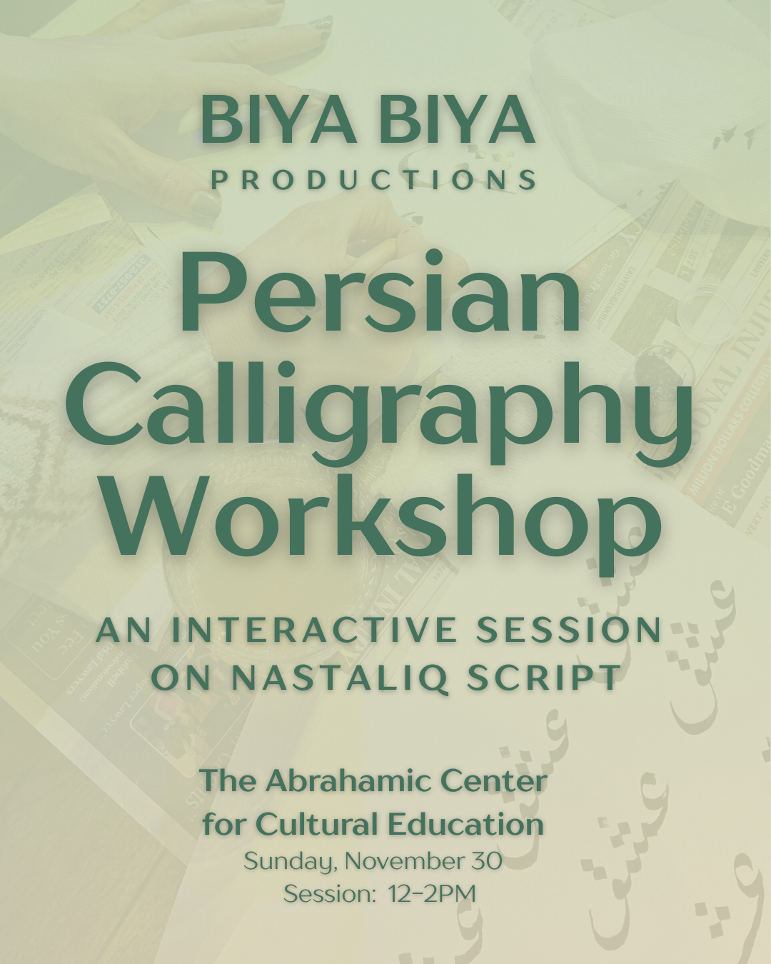 BIYA BIYA: Calligraphy Workshop 