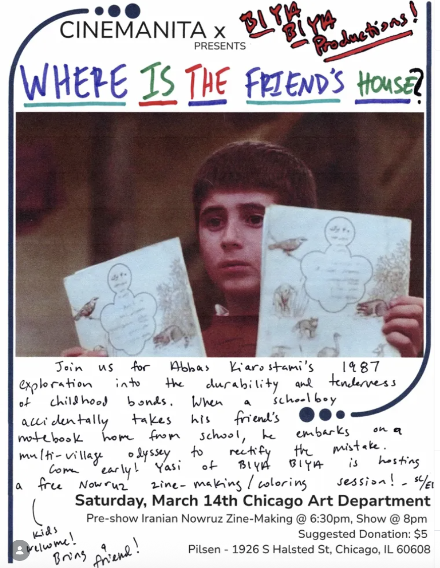 BIYA BIYA x Cinemanita: Nowruz Zine Workshop &amp; Film Night