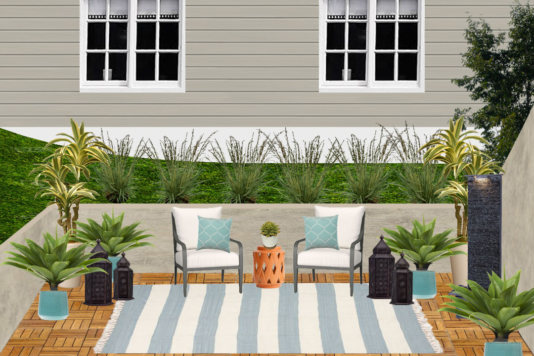 Bright and Fun Basement Patio