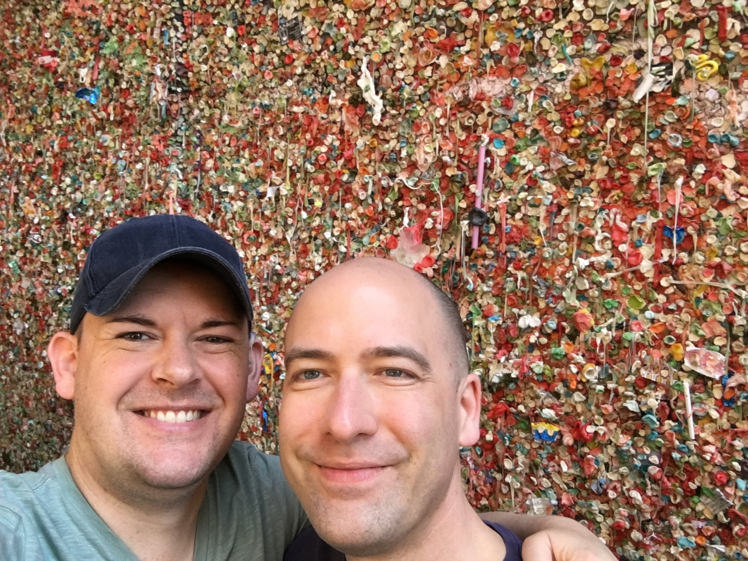 Joshua and Jeffry at the Gum Wall