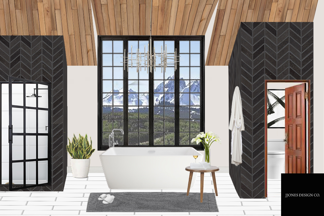 Modern Industrial Style Master Bath