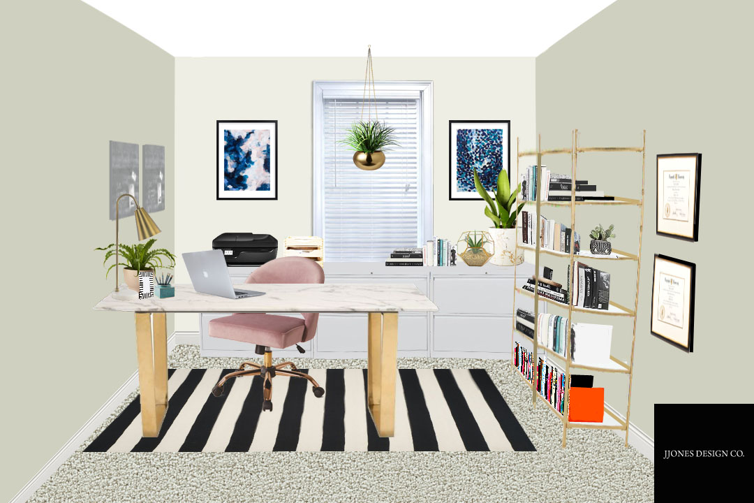 Eclectic Home Office E-Design