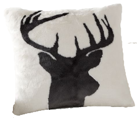 Faux Fur Stag Printed Pillow Cover copy.png