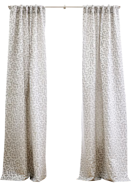 Maze Jacquard Curtain - Frost Gray.png