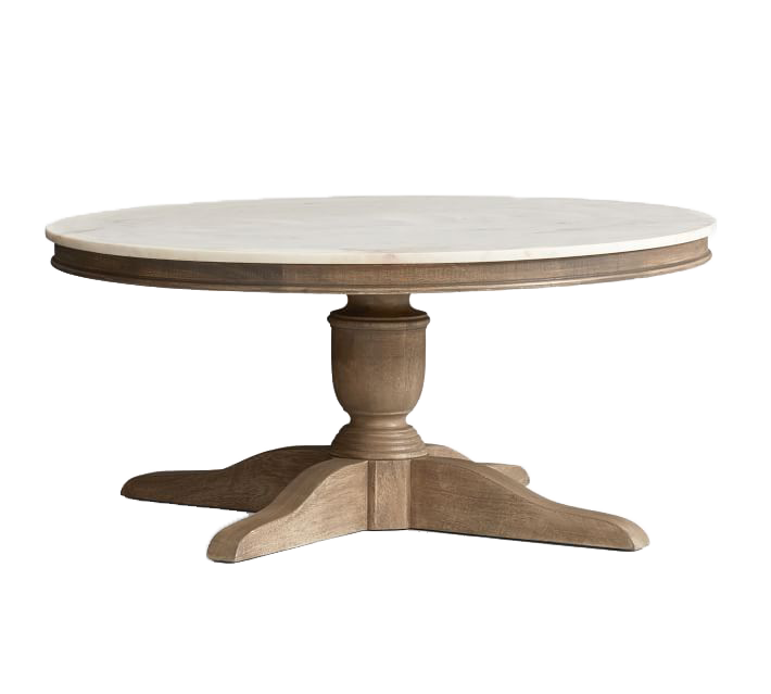 Alexandra Round Marble White Coffee Table