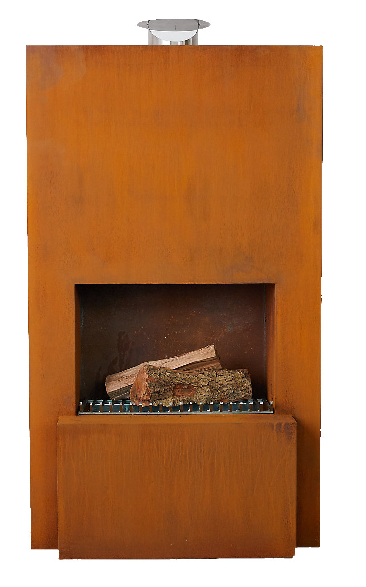 Weathering Steel Planed Outdoor Fireplace.png