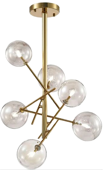 6 Lighting Sputnik Chandelier 6-Light Metal Ceiling Pendant Light Fixtures With Clear Glass Shade.png