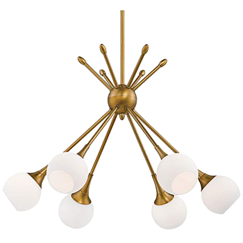 George Kovacs Pontil 24 Inches Wide Honey Gold Chandelier.png