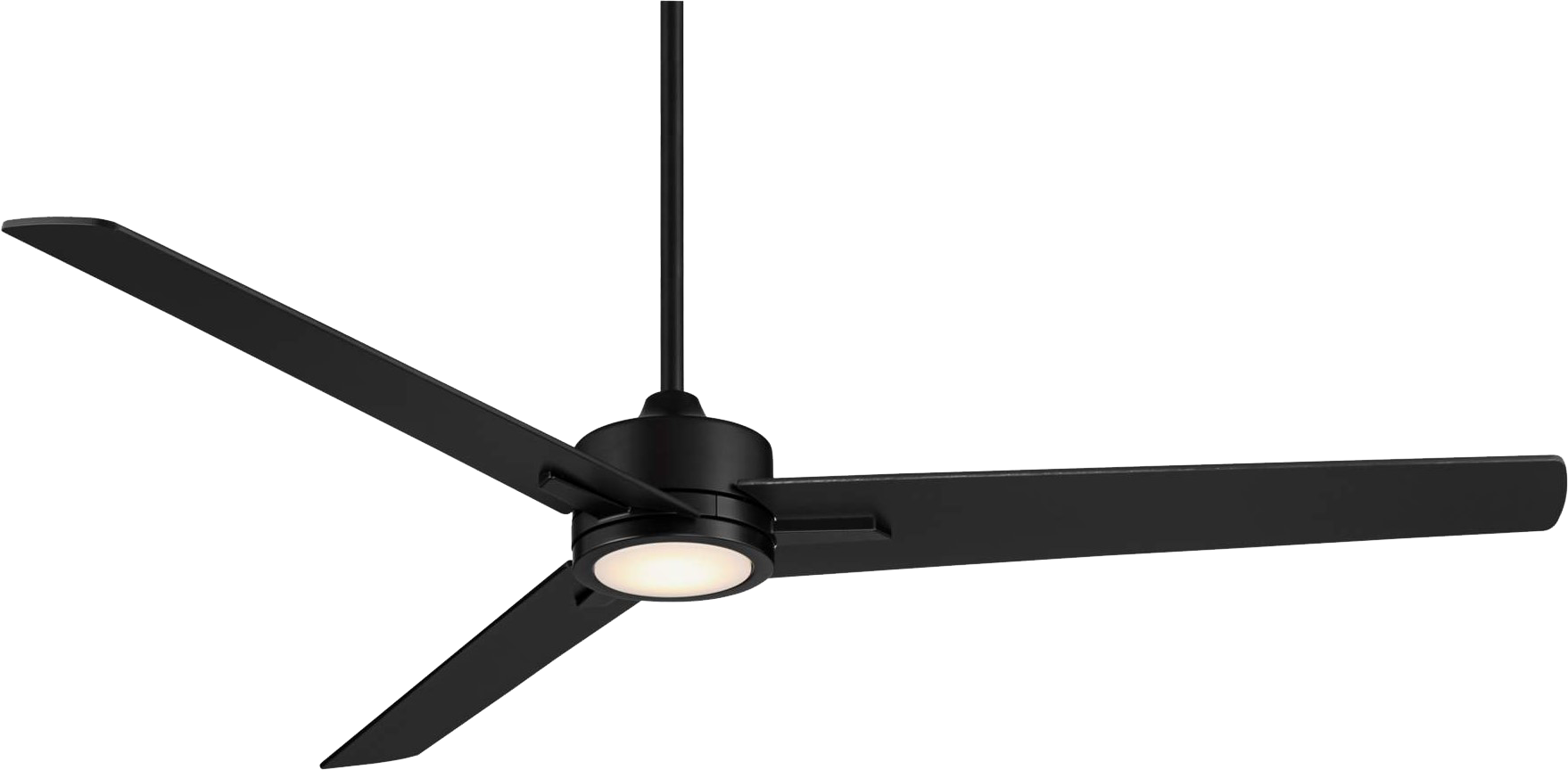    60" Monte Largo Matte Black Modern LED Ceiling Fan with Remote   