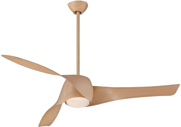    58" Artemis Maple Finish Modern LED Smart Ceiling Fan   
