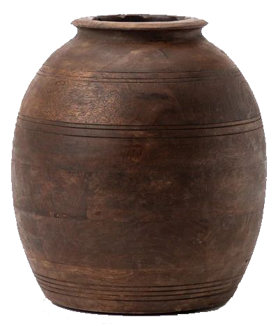  Aged Wood Vase 