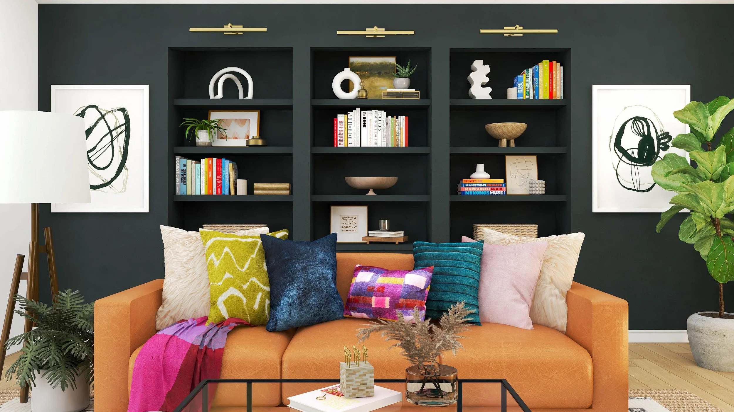 Ask Joshua: Balancing Dark Colors with Chic Shelf Accessories