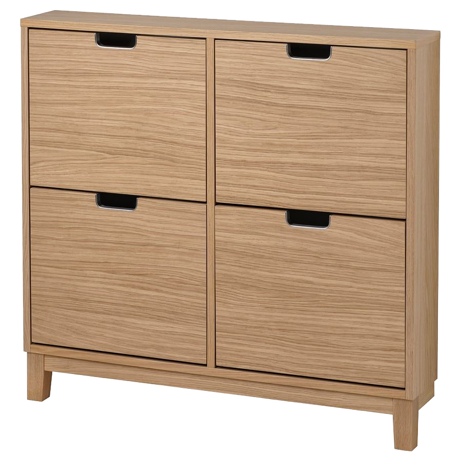 STÄLL - Oak Veneer Shoe Storage Cabinet.png