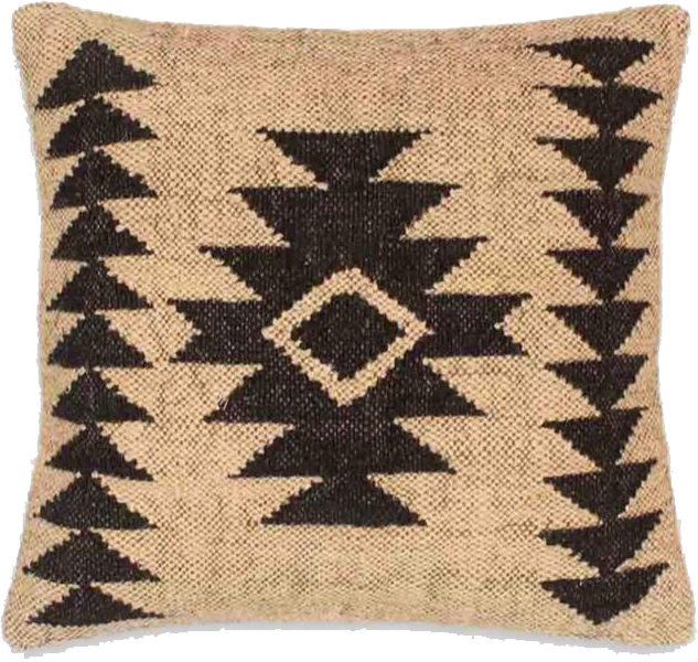 Handwoven Black Jute Cushion Cover, Jute Pillow.png