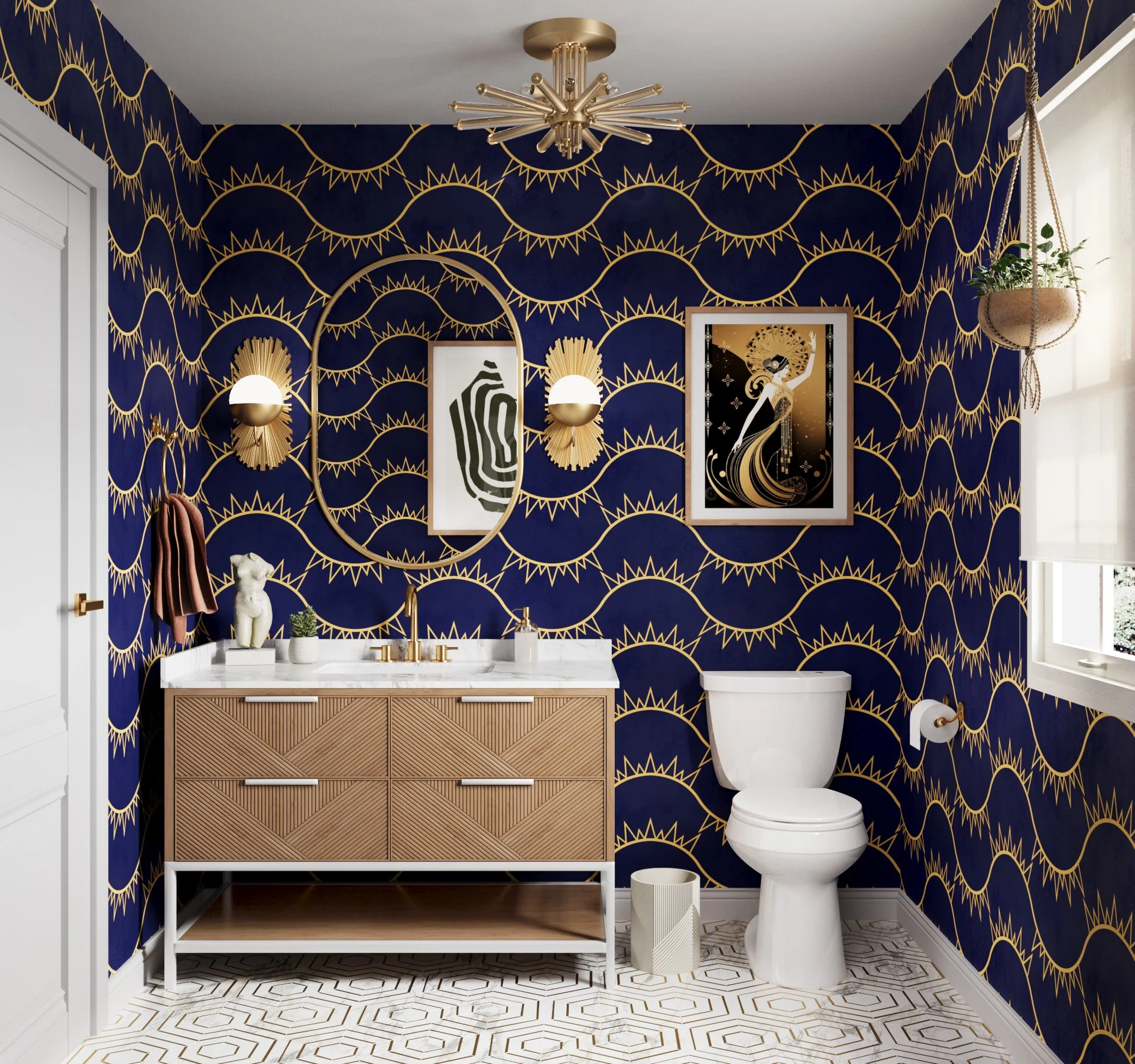 Art Deco Powder Room Ideas: Transforming Small Bathrooms with Elegance