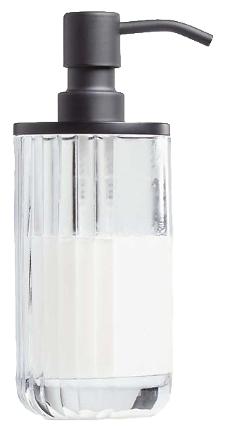 Ribbed Black Glass Soap Pump.png