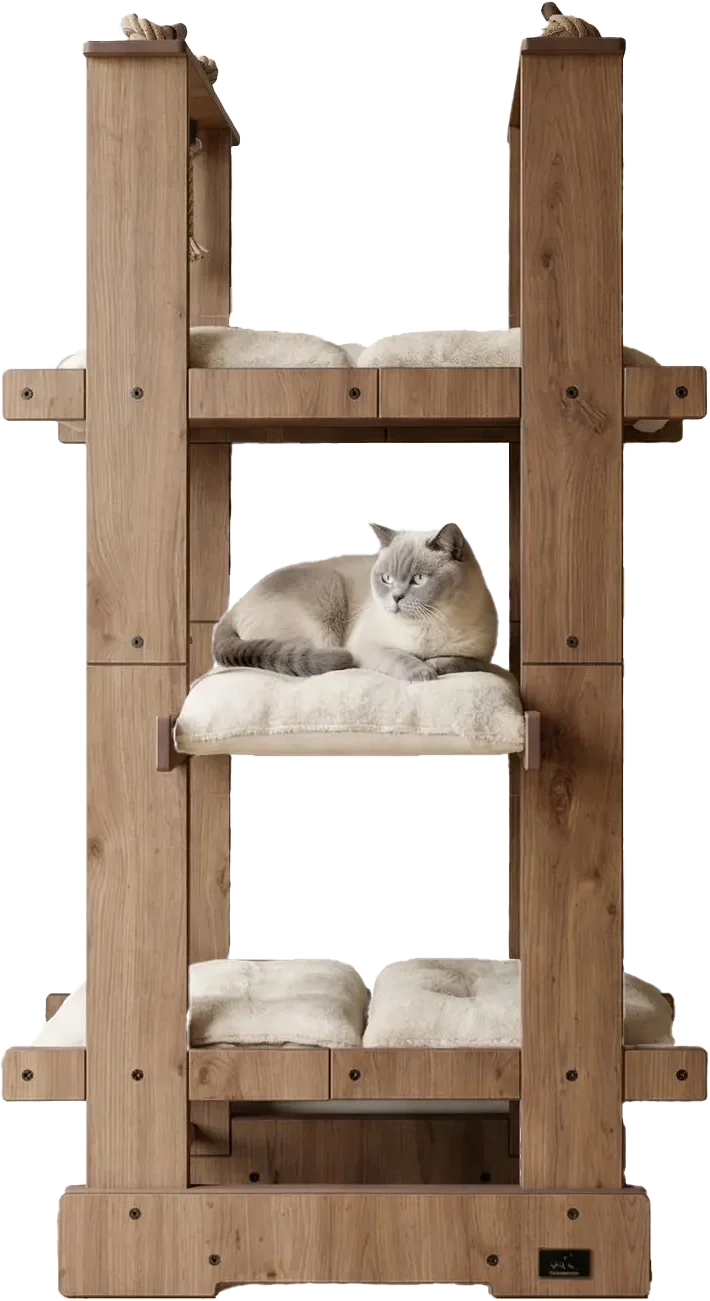 WLO Natural Oak Malibu Modern Cat Tree.webp