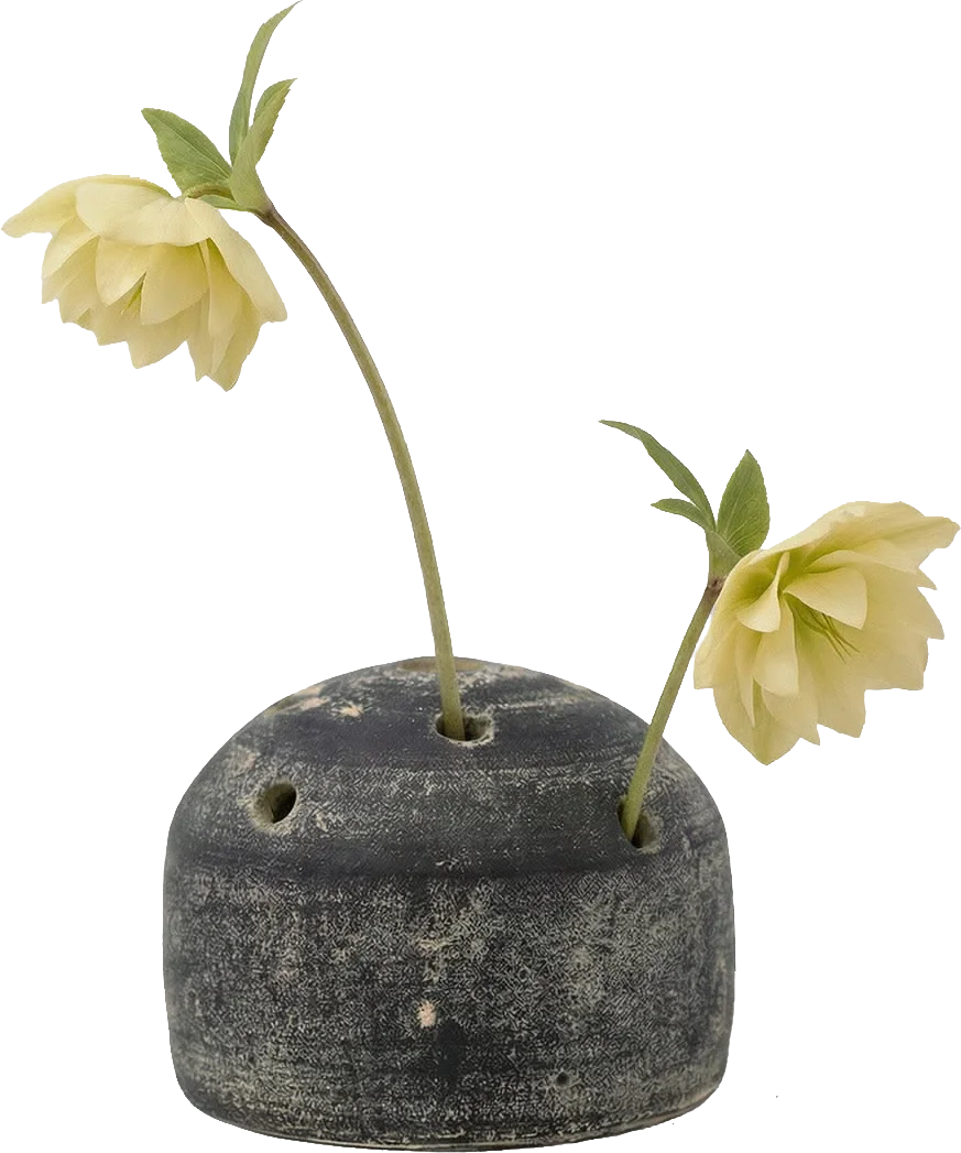 Grey Terra Cotta Frog Vase.webp