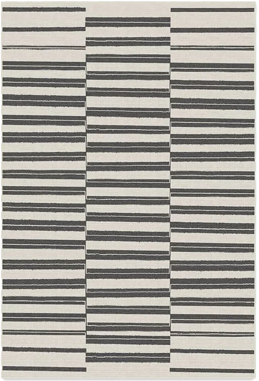 Outdoor Offset Stripe Black Rug.webp