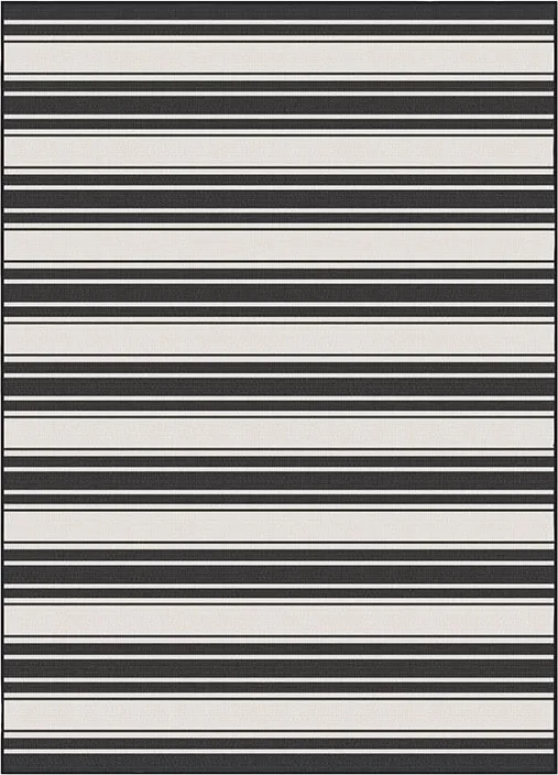 Outdoor Marina Stripe Black Rug.webp