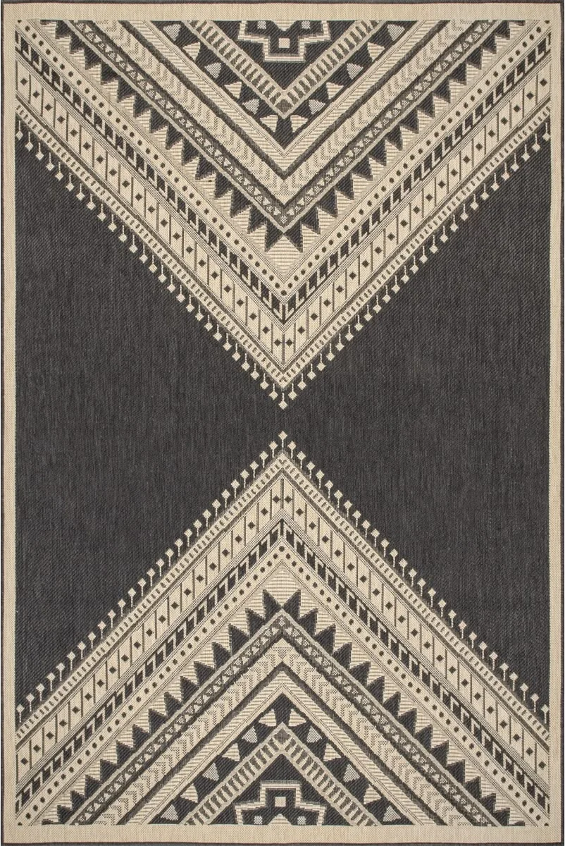 Alsie Southwestern Geometric Power Loomed Indoor Outdoor Patio Rug.webp
