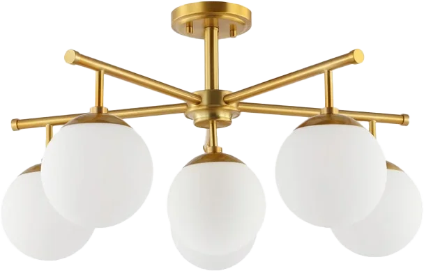 Wade Logan Bathesda 6-Light 26 Inches Semi Flush Mount.webp