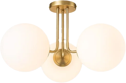 Mercer41 Kaynen 3-Light 22 Modern Sputnik Globe Semi Flush Mount.webp