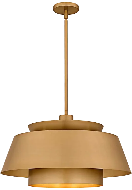 Quoizel Lumi 24 Inches Wide Brushed Weathered Brass Pendant Light.webp