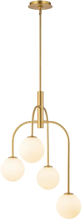 Mercer41 - Light Dimmable Sputnik Modern Linear Chandelier with White Glass Shade.webp