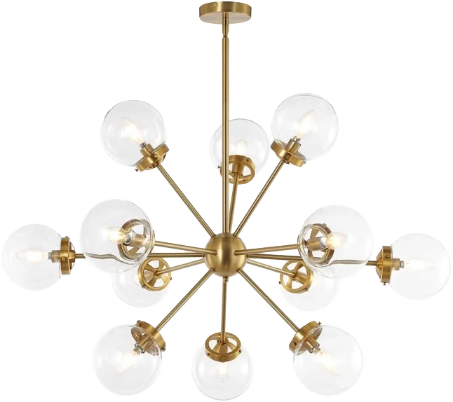 Wade Logan Arisai Andreau 12-Light Dimmable Sputnik Sphere Chandelier.webp