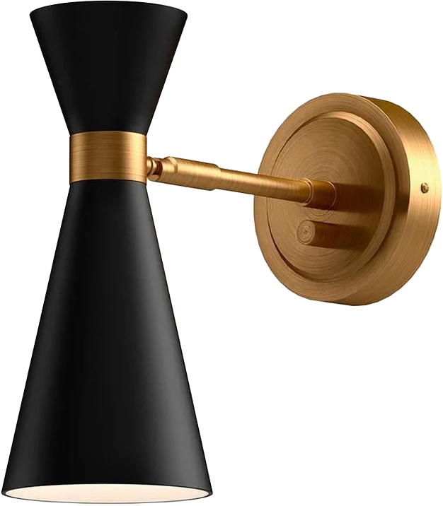 Blake 14 High Aged Gold and Black Wall Sconce.webp