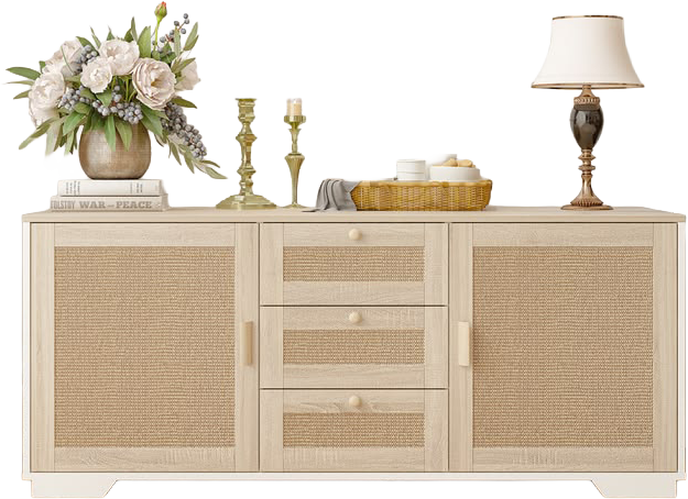 Tucker Murphy Pet™ Cat Litter Box Enclosure Indoor Wood Cat Furniture Cabinet With Scratching Pad Doors And 3 Drawer.png