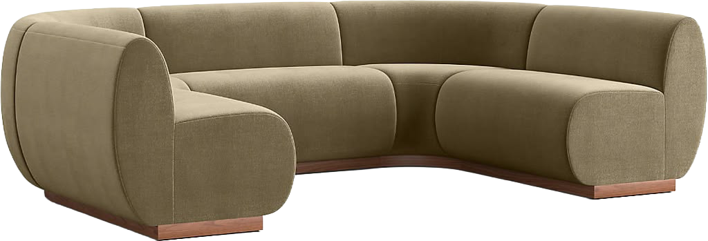 Leandro Hazel Green U-Shaped Dining Banquette with Rounded Corners.png