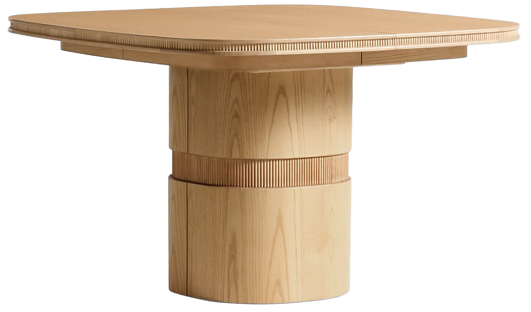 Roseau 48-70 Inch Natural Wood Extendable Pedestal Dining Table.png