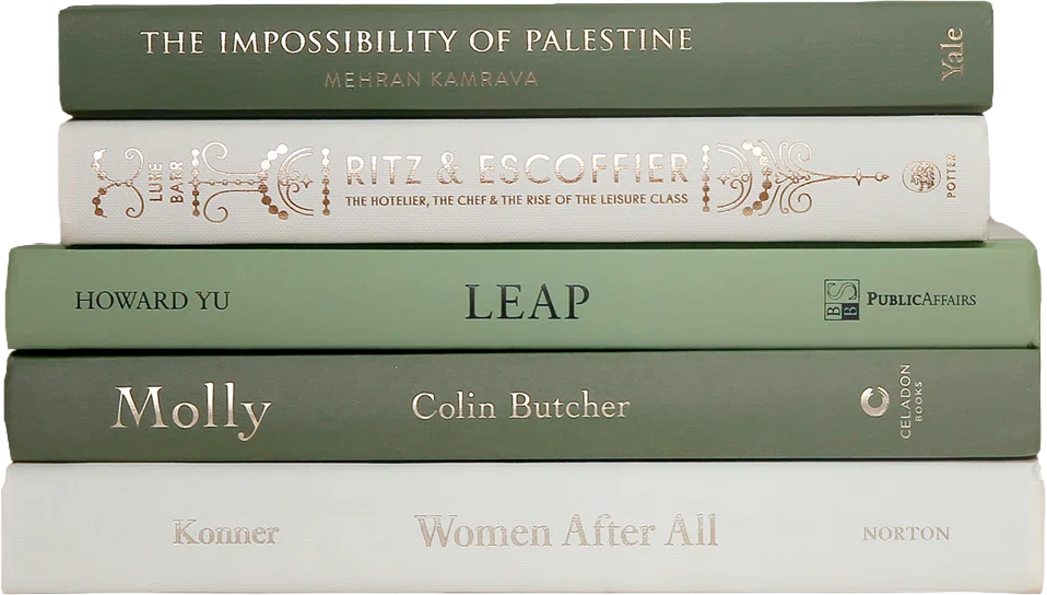 Bindi Decorative Books - Ivy Cream Book Stack - 5 Green Books.png