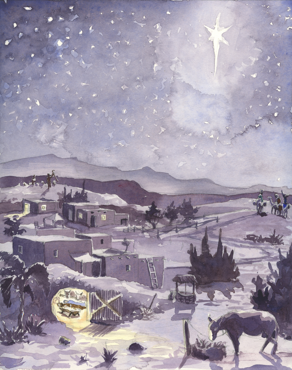 "Bethlehem". Watercolor. 8x10". 2008.