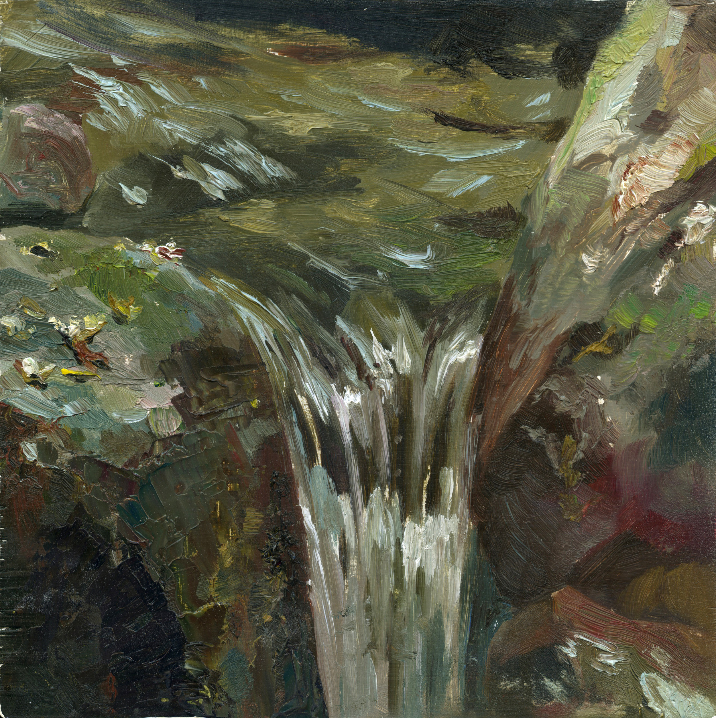 "Overflow" detail of image "Flow" from Dedrick series. Oil on panel. 12x12". 2009