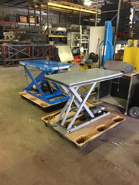 (GREY) QTY: 2 | Pantalift Scissorlift | 500 lb Capacity | 24"x48" Top | 110 Volt | $750 Each